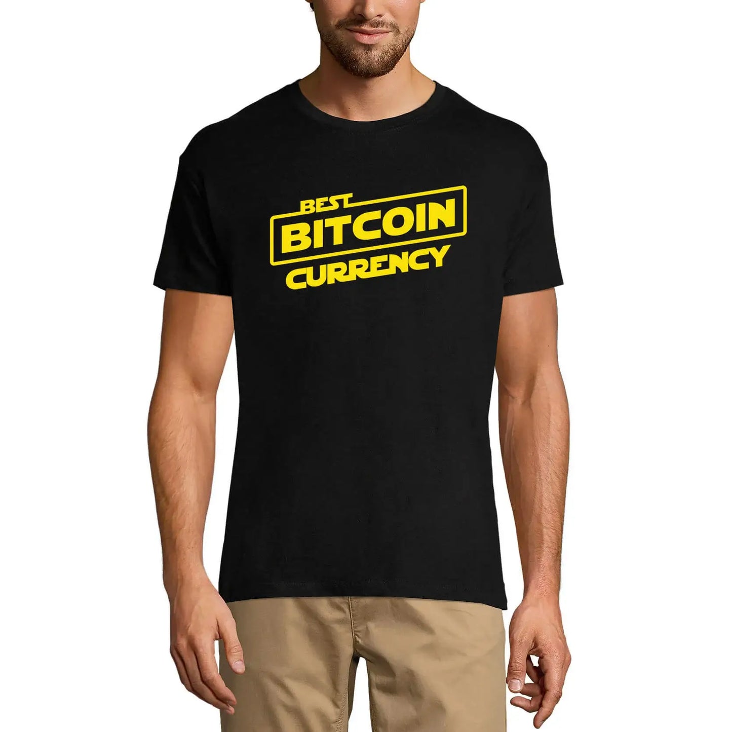 Men's Graphic T-Shirt Best Bitcoin Currency - Blockchain Currency Eco-Friendly Limited Edition Short Sleeve Tee-Shirt Vintage Birthday Gift Novelty