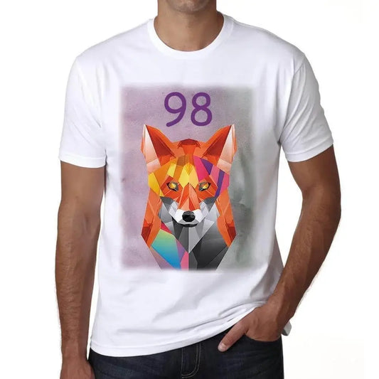 Men's Graphic T-Shirt Geometric Fox 98 98th Birthday Anniversary 98 Year Old Gift 1926 Vintage Eco-Friendly Short Sleeve Novelty Tee