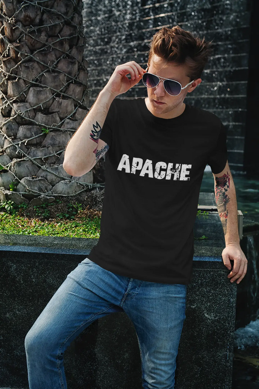 apache ,Men's Short Sleeve Round Neck T-shirt 00004