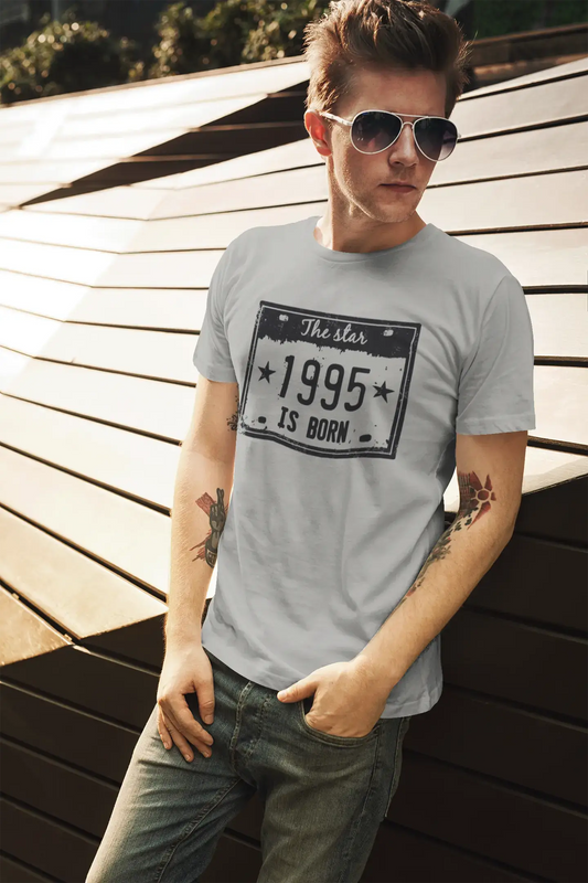 The Star 1995 is Born Men's T-shirt Grey Birthday Gift 00454