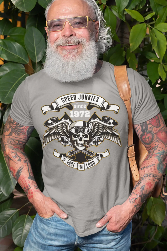 Speed Junkies Since 1972 Men's T-shirt Grey Birthday Gift 00463
