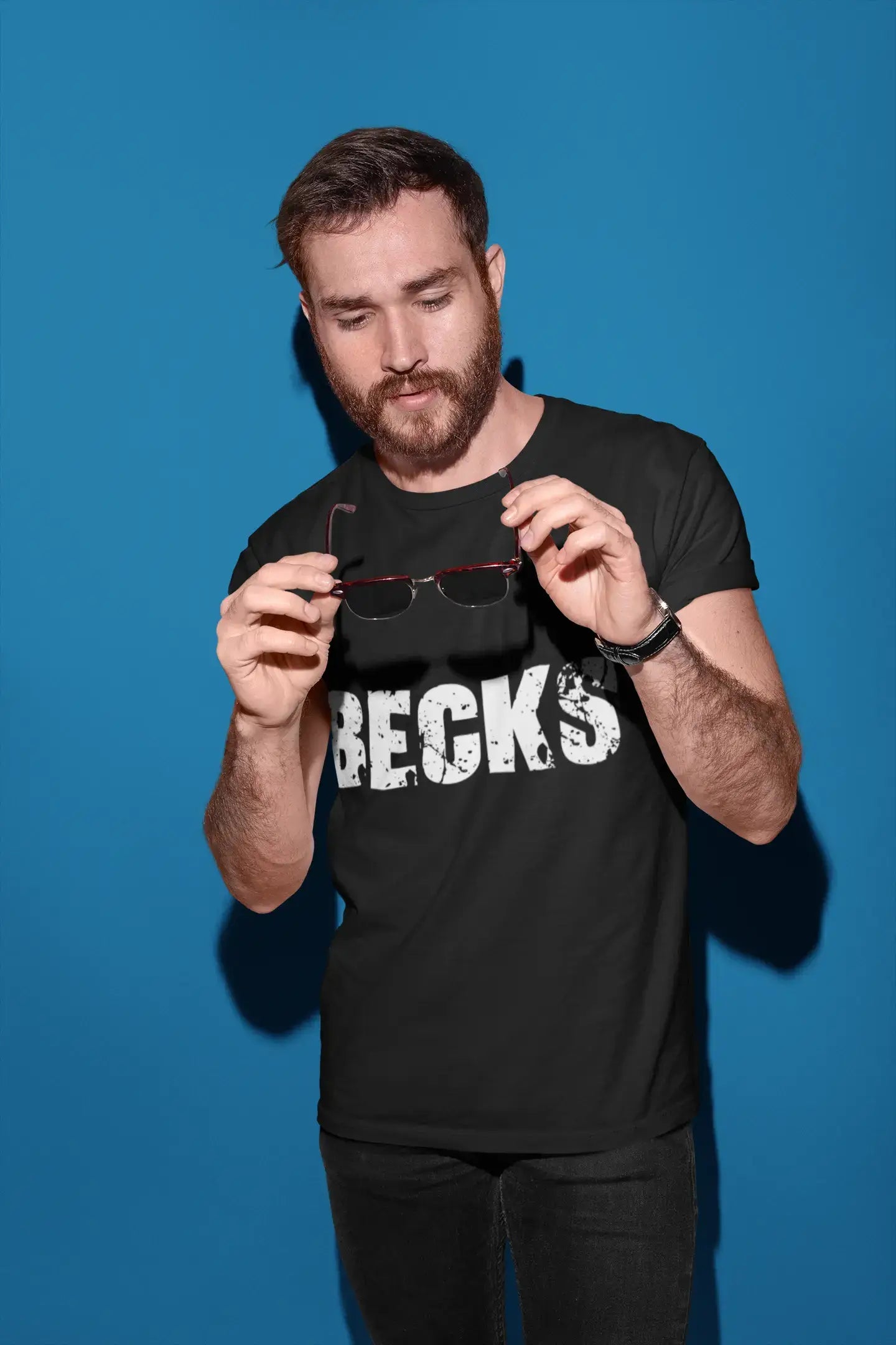 becks Men's Retro T shirt Black Birthday Gift 00553
