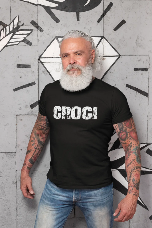 croci Men's Retro T shirt Black Birthday Gift 00553