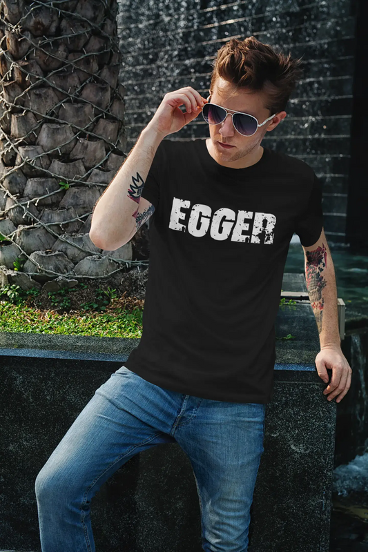 egger Men's Retro T shirt Black Birthday Gift 00553
