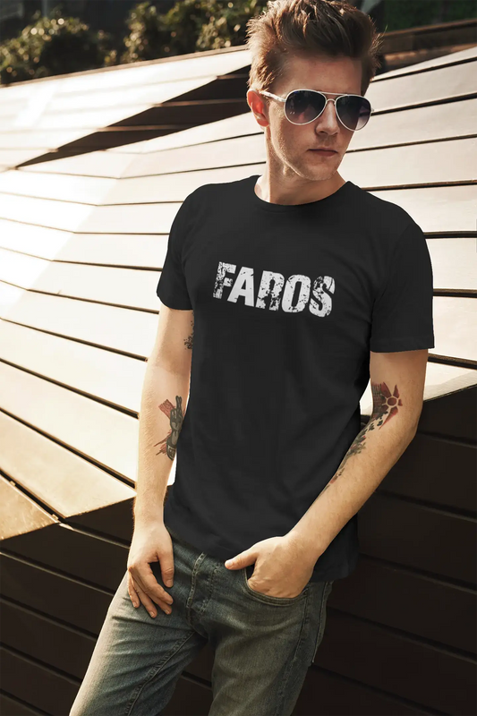 faros Men's Retro T shirt Black Birthday Gift 00553