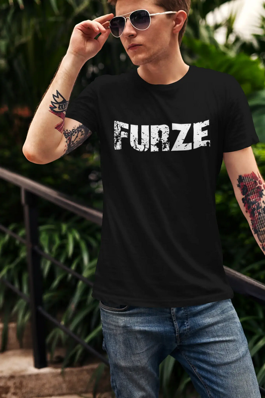 furze Men's Retro T shirt Black Birthday Gift 00553