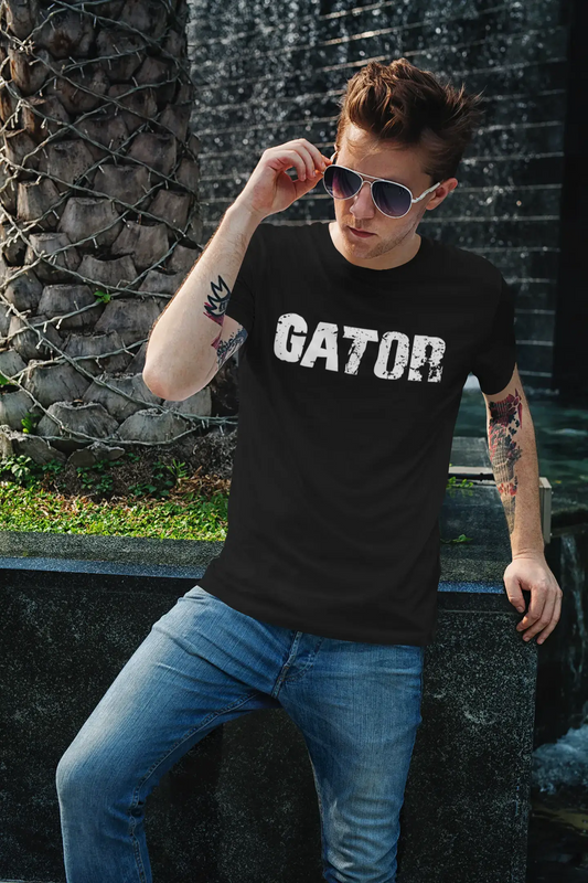 gator Men's Retro T shirt Black Birthday Gift 00553