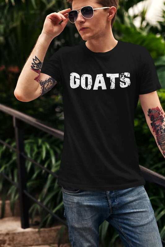 goats Men's Retro T shirt Black Birthday Gift 00553