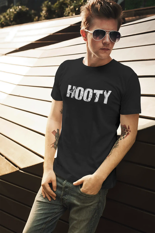 hooty Men's Retro T shirt Black Birthday Gift 00553