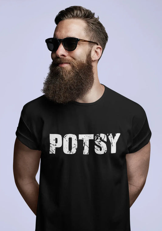 potsy Men's Retro T shirt Black Birthday Gift 00553