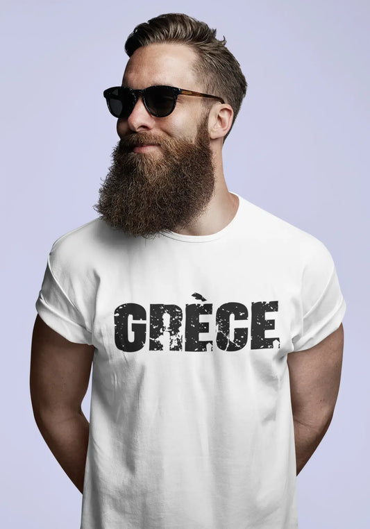 Men's Tee Shirt Vintage T shirt Grèce X-Small White 00561