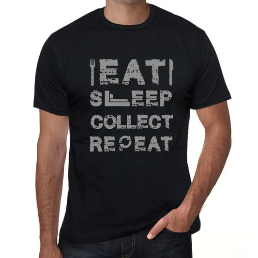 Men's Graphic T-Shirt Eat Sleep Collect Repeat Eco-Friendly Limited Edition Short Sleeve Tee-Shirt Vintage Birthday Gift Novelty