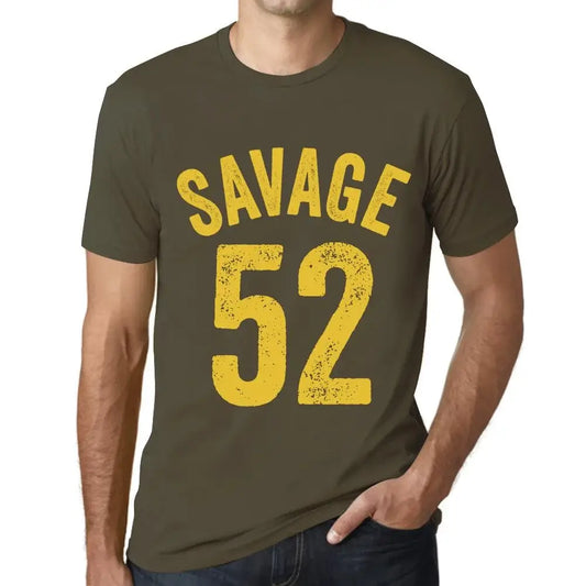 Men's Graphic T-Shirt Savage 52 52nd Birthday Anniversary 52 Year Old Gift 1972 Vintage Eco-Friendly Short Sleeve Novelty Tee