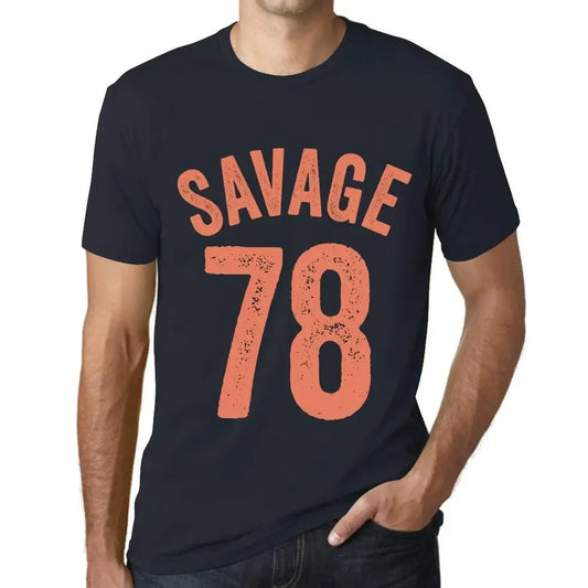 Men's Graphic T-Shirt Savage 78 78th Birthday Anniversary 78 Year Old Gift 1946 Vintage Eco-Friendly Short Sleeve Novelty Tee