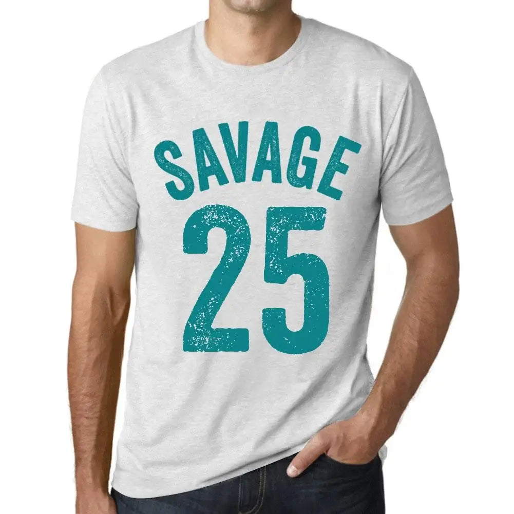 Men's Graphic T-Shirt Savage 25 25th Birthday Anniversary 25 Year Old Gift 1999 Vintage Eco-Friendly Short Sleeve Novelty Tee