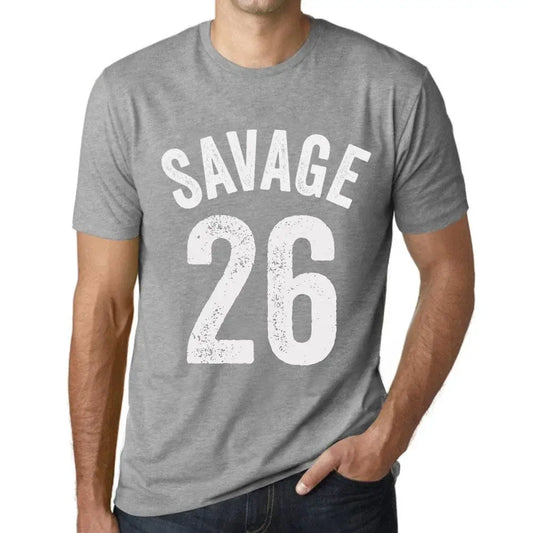 Men's Graphic T-Shirt Savage 26 26th Birthday Anniversary 26 Year Old Gift 1998 Vintage Eco-Friendly Short Sleeve Novelty Tee