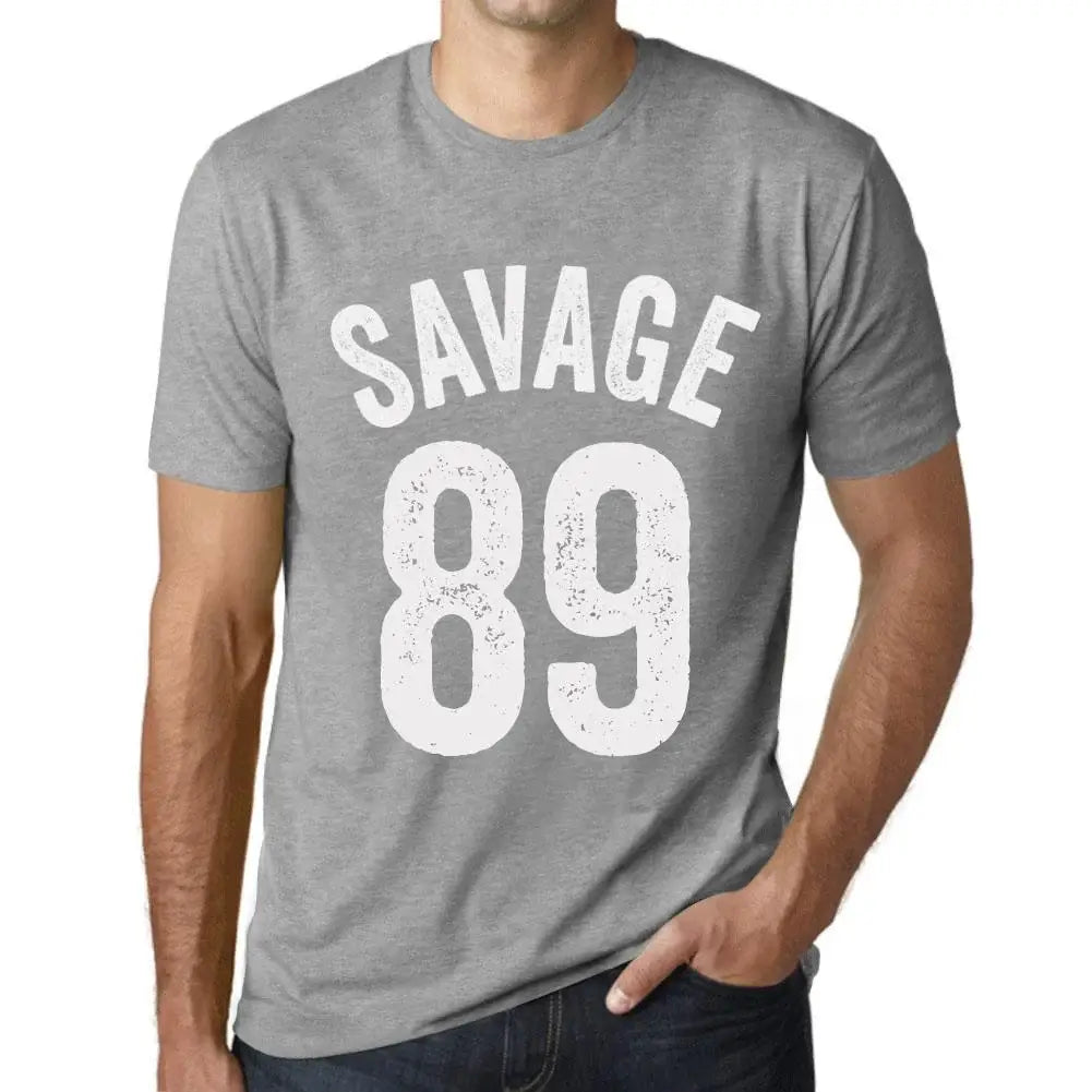 Men's Graphic T-Shirt Savage 89 89th Birthday Anniversary 89 Year Old Gift 1935 Vintage Eco-Friendly Short Sleeve Novelty Tee