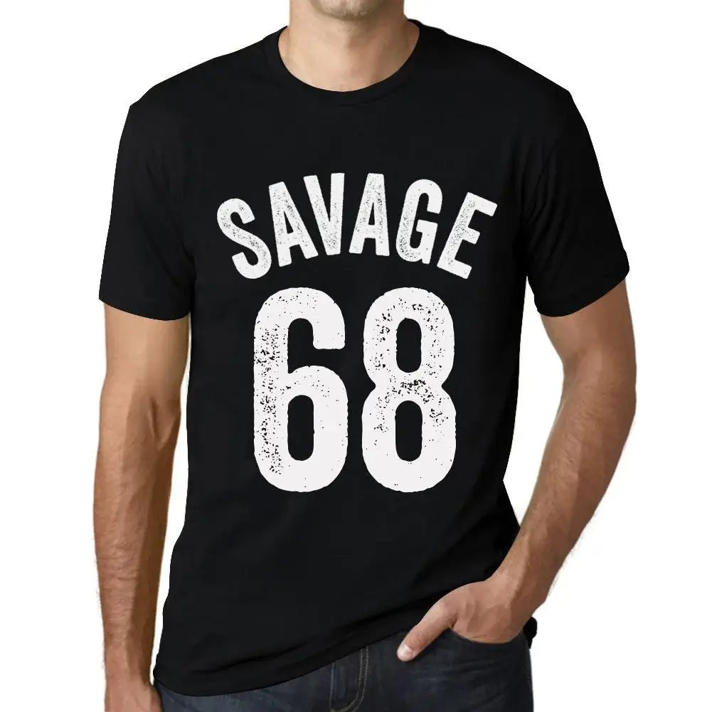 Men's Graphic T-Shirt Savage 68 68th Birthday Anniversary 68 Year Old Gift 1956 Vintage Eco-Friendly Short Sleeve Novelty Tee