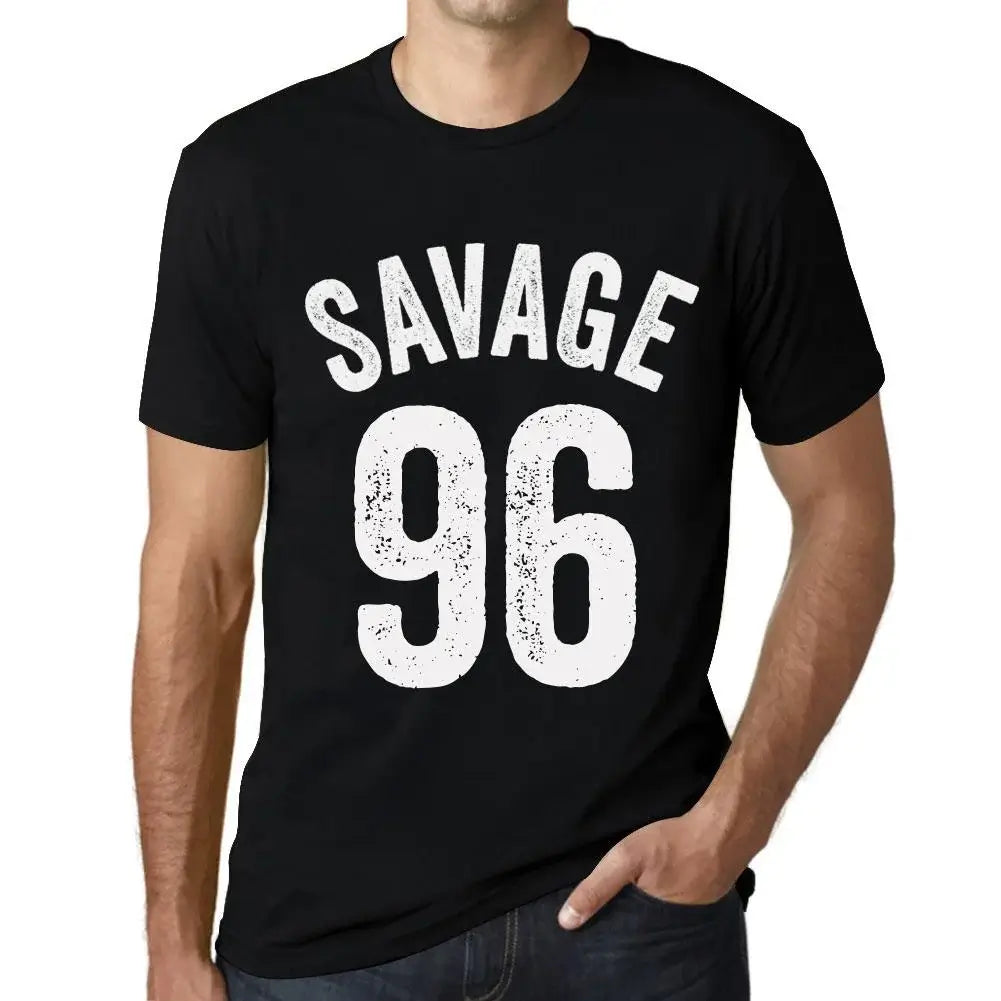 Men's Graphic T-Shirt Savage 96 96th Birthday Anniversary 96 Year Old Gift 1928 Vintage Eco-Friendly Short Sleeve Novelty Tee