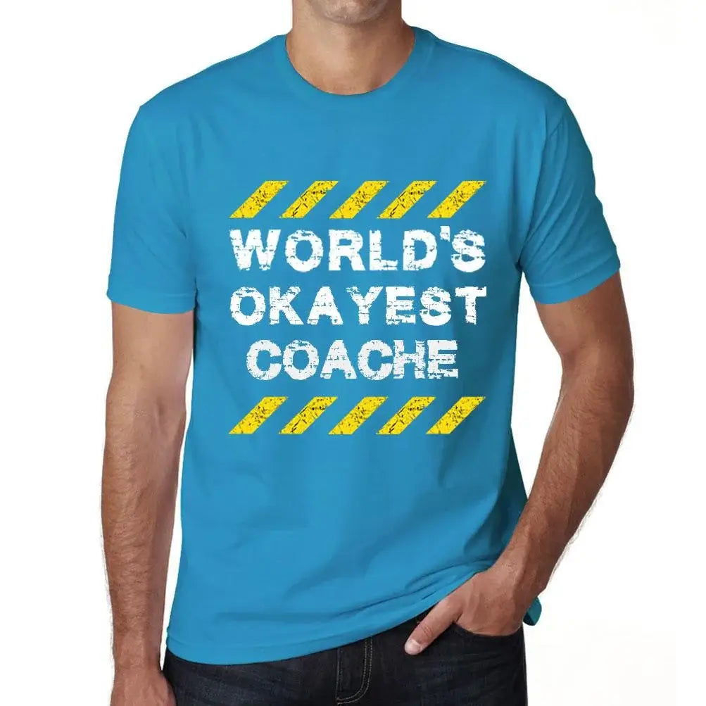 Men's Graphic T-Shirt Worlds Okayest Coache Eco-Friendly Limited Edition Short Sleeve Tee-Shirt Vintage Birthday Gift Novelty