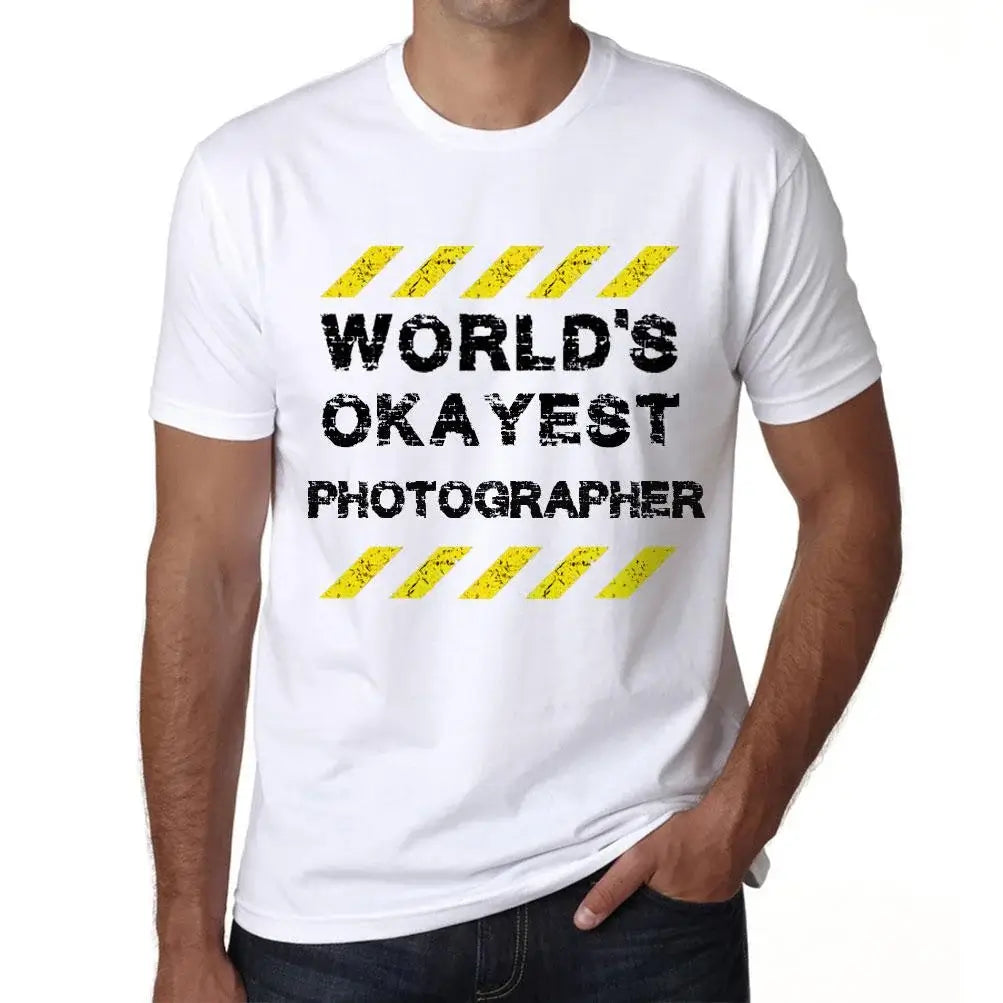 Men's Graphic T-Shirt Worlds Okayest Photographer Eco-Friendly Limited Edition Short Sleeve Tee-Shirt Vintage Birthday Gift Novelty