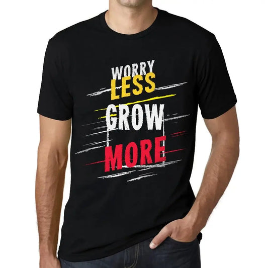 Men's Graphic T-Shirt Worry Less Grow More Eco-Friendly Limited Edition Short Sleeve Tee-Shirt Vintage Birthday Gift Novelty
