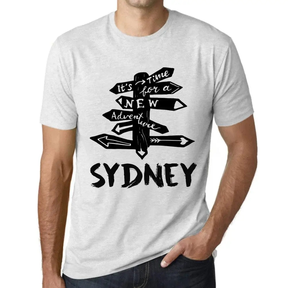 Men's Graphic T-Shirt It’s Time For A New Adventure In Sydney Eco-Friendly Limited Edition Short Sleeve Tee-Shirt Vintage Birthday Gift Novelty