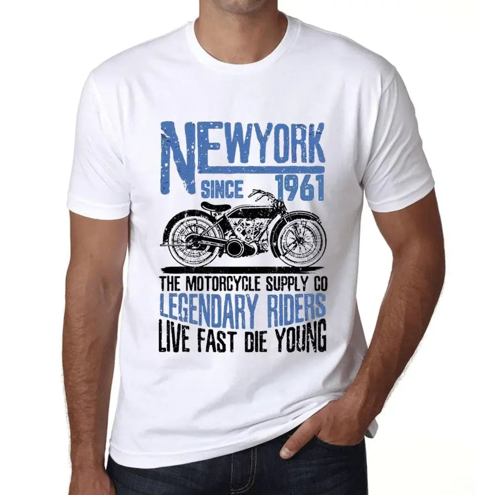 Men's Graphic T-Shirt Motorcycle Legendary Riders Since 1961 63rd Birthday Anniversary 63 Year Old Gift 1961 Vintage Eco-Friendly Short Sleeve Novelty Tee
