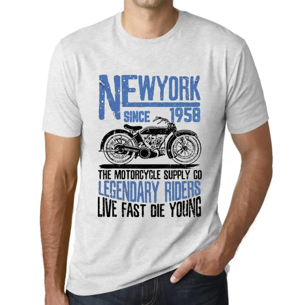 Men's Graphic T-Shirt Motorcycle Legendary Riders Since 1958 66th Birthday Anniversary 66 Year Old Gift 1958 Vintage Eco-Friendly Short Sleeve Novelty Tee