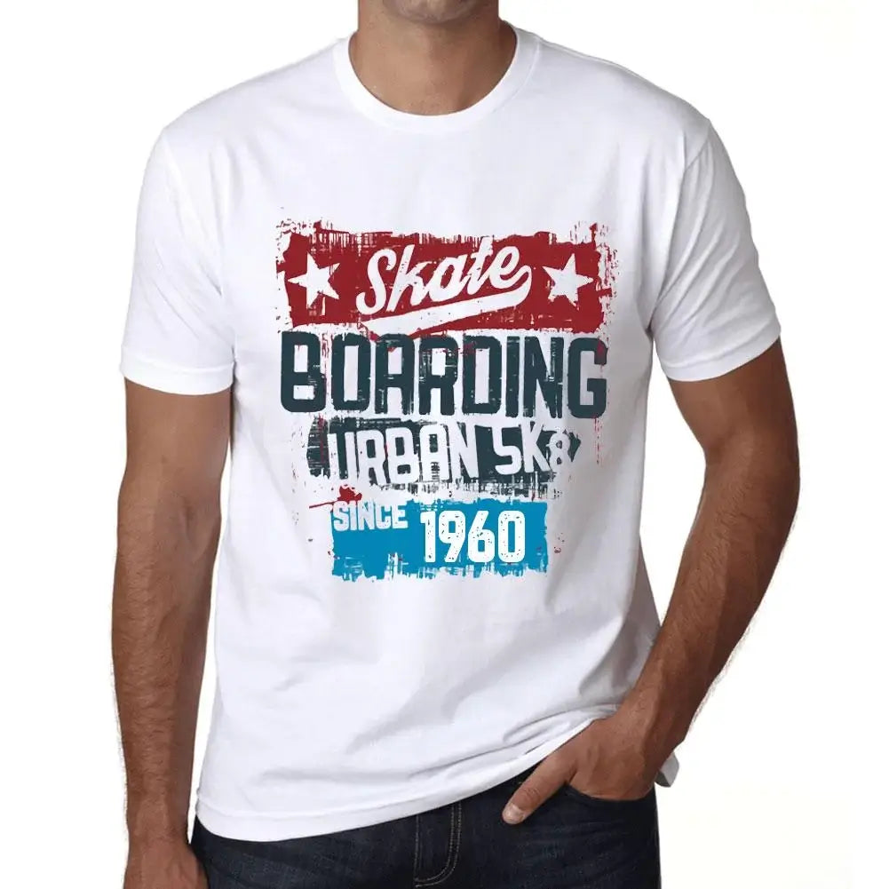 Men's Graphic T-Shirt Urban Skateboard Since 1960 64th Birthday Anniversary 64 Year Old Gift 1960 Vintage Eco-Friendly Short Sleeve Novelty Tee