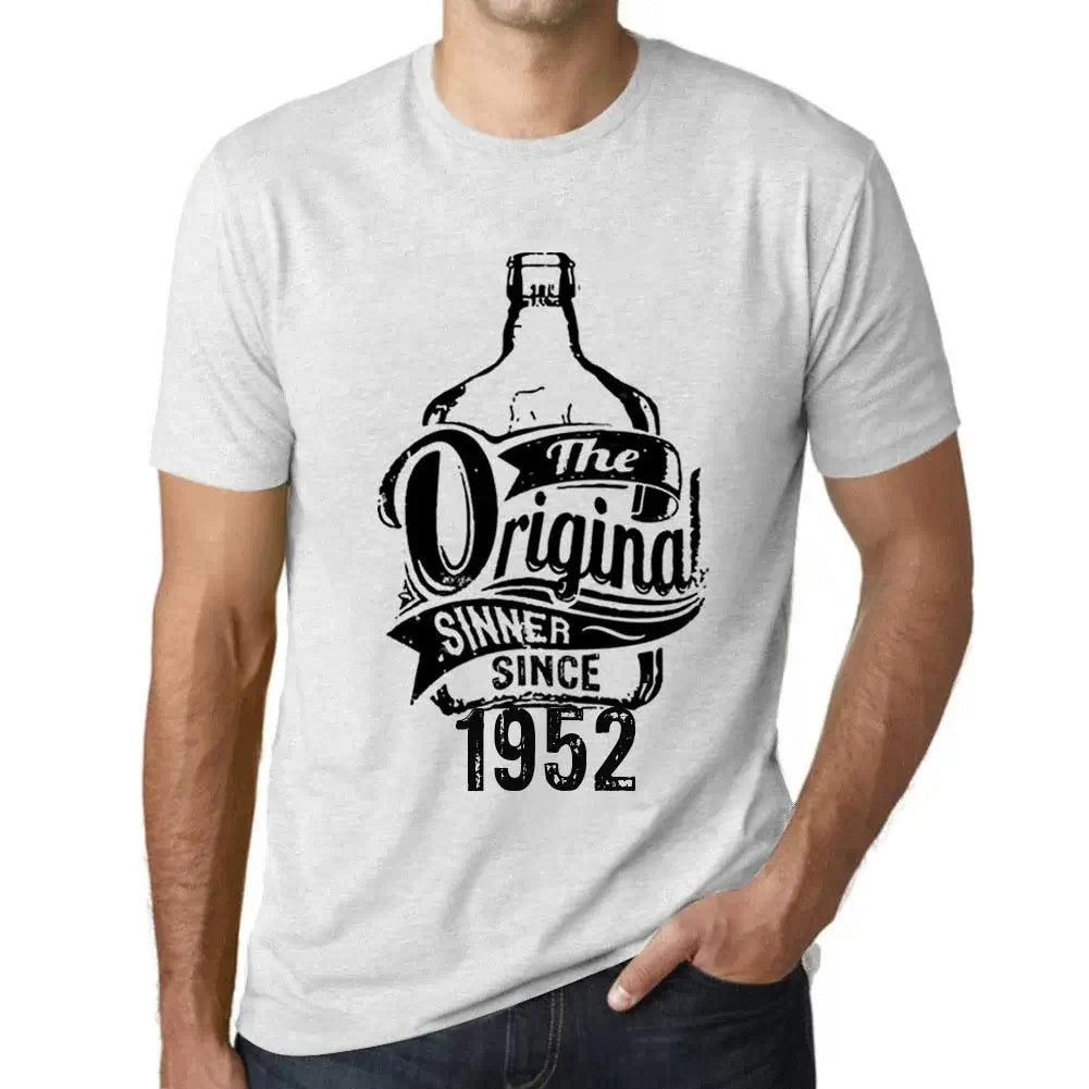 Men's Graphic T-Shirt The Original Sinner Since 1952 72nd Birthday Anniversary 72 Year Old Gift 1952 Vintage Eco-Friendly Short Sleeve Novelty Tee