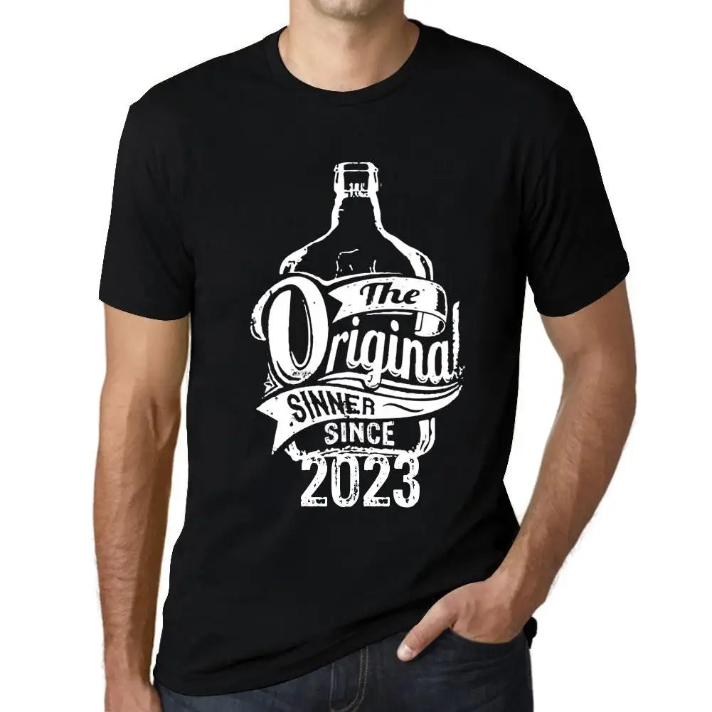 Men's Graphic T-Shirt The Original Sinner Since 2023 1st Birthday Anniversary 1 Year Old Gift 2023 Vintage Eco-Friendly Short Sleeve Novelty Tee