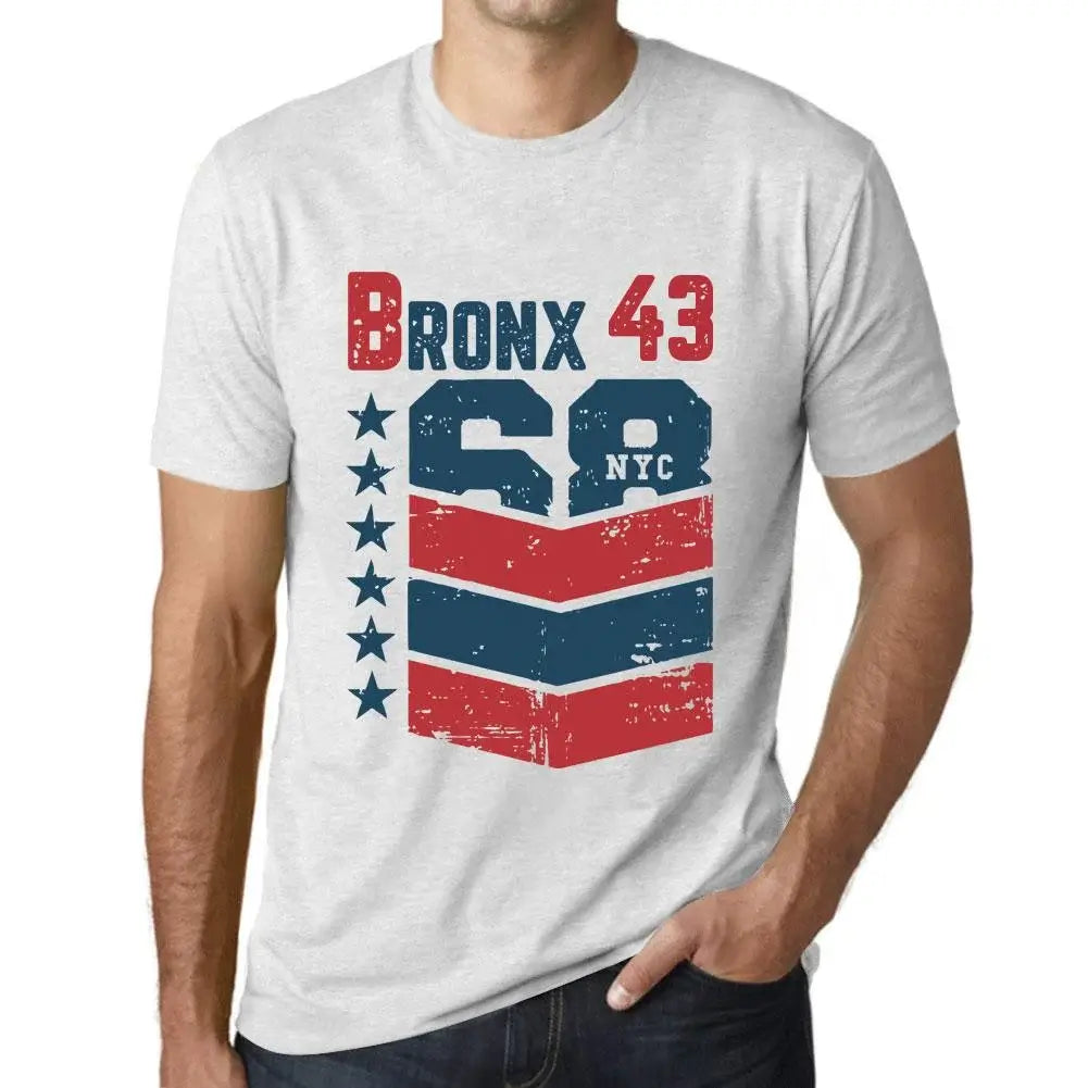 Men's Graphic T-Shirt Bronx 43 43rd Birthday Anniversary 43 Year Old Gift 1981 Vintage Eco-Friendly Short Sleeve Novelty Tee