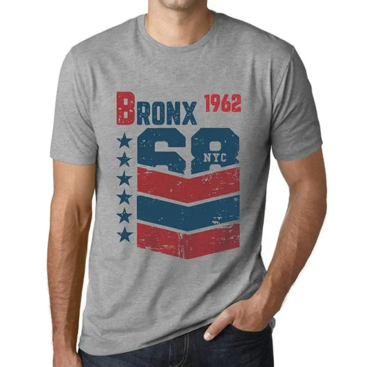Men's Graphic T-Shirt Bronx 1962 62nd Birthday Anniversary 62 Year Old Gift 1962 Vintage Eco-Friendly Short Sleeve Novelty Tee
