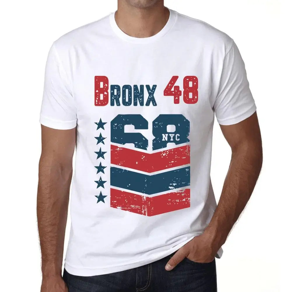 Men's Graphic T-Shirt Bronx 48 48th Birthday Anniversary 48 Year Old Gift 1976 Vintage Eco-Friendly Short Sleeve Novelty Tee