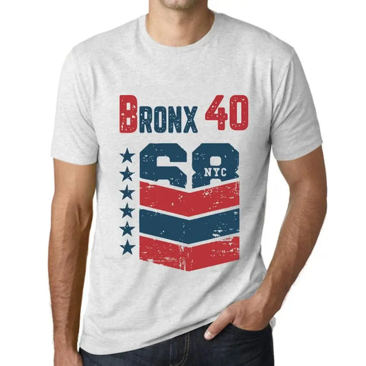 Men's Graphic T-Shirt Bronx 40 40th Birthday Anniversary 40 Year Old Gift 1984 Vintage Eco-Friendly Short Sleeve Novelty Tee