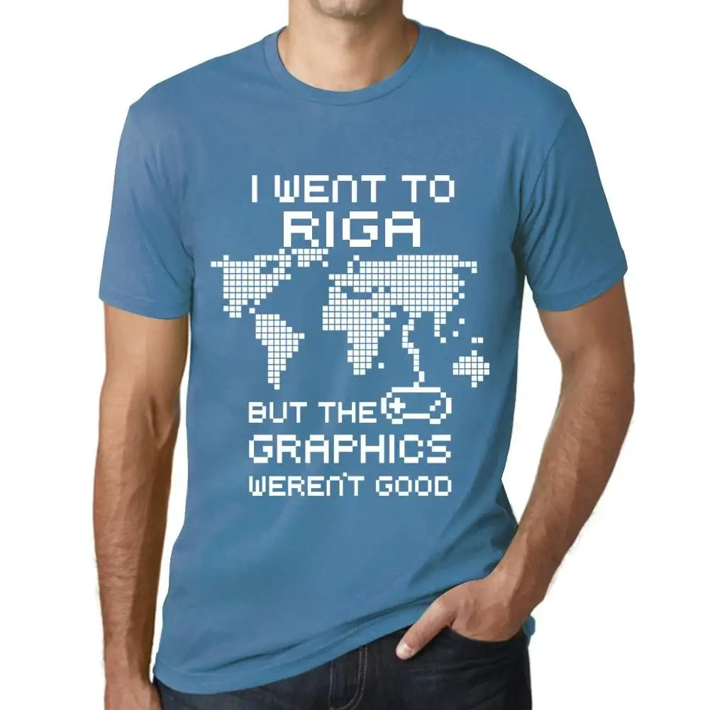 Men's Graphic T-Shirt I Went To Riga But The Graphics Weren’t Good Eco-Friendly Limited Edition Short Sleeve Tee-Shirt Vintage Birthday Gift Novelty