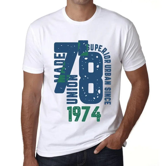 Men's Graphic T-Shirt Superior Urban Style Since 1974 50th Birthday Anniversary 50 Year Old Gift 1974 Vintage Eco-Friendly Short Sleeve Novelty Tee