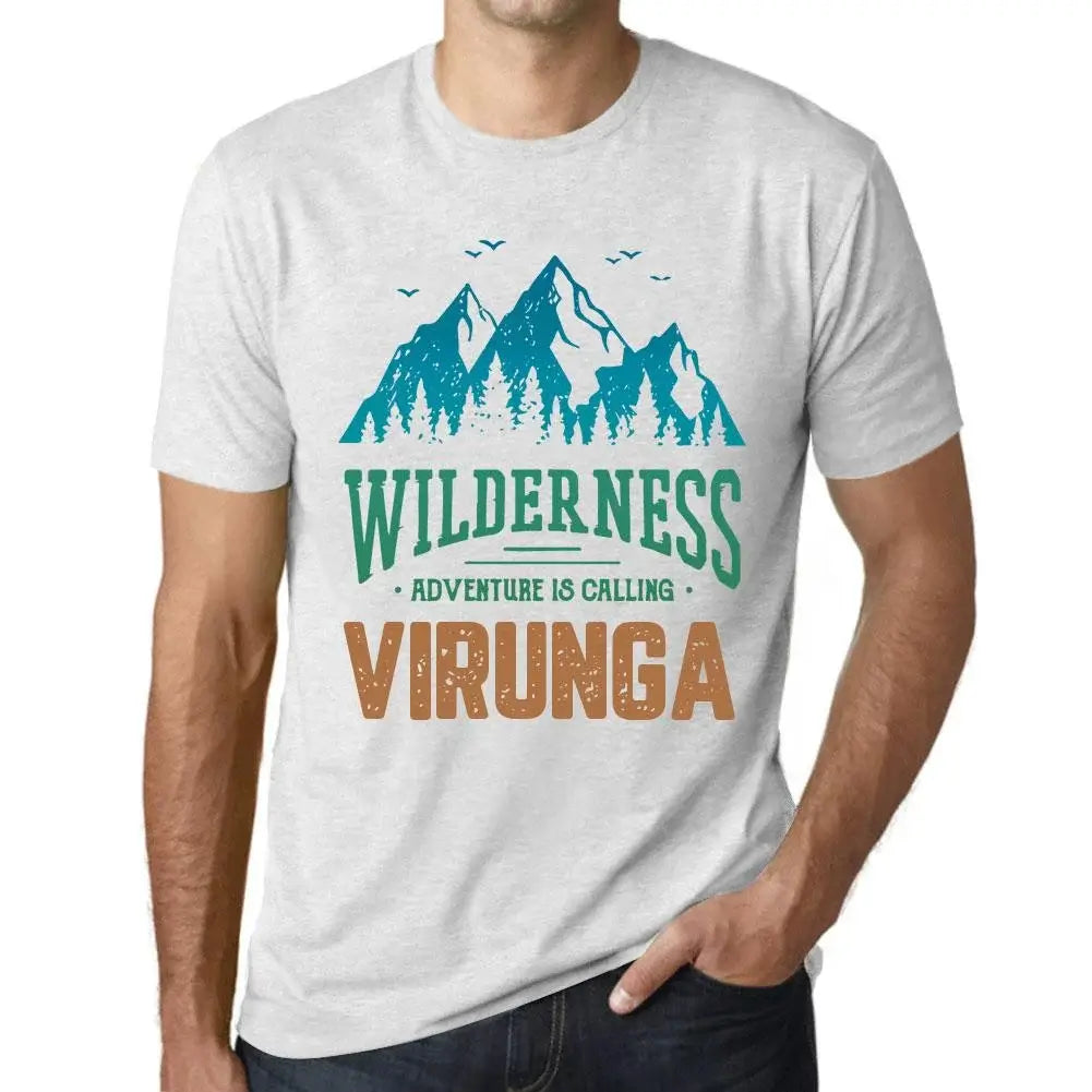 Men's Graphic T-Shirt Wilderness, Adventure Is Calling Virunga Eco-Friendly Limited Edition Short Sleeve Tee-Shirt Vintage Birthday Gift Novelty
