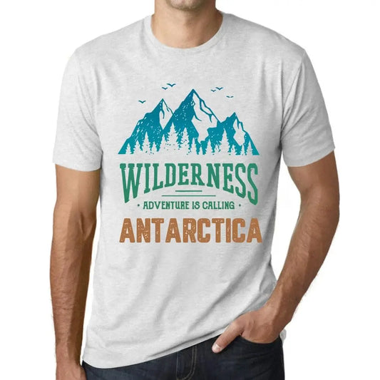 Men's Graphic T-Shirt Wilderness, Adventure Is Calling Antarctica Eco-Friendly Limited Edition Short Sleeve Tee-Shirt Vintage Birthday Gift Novelty