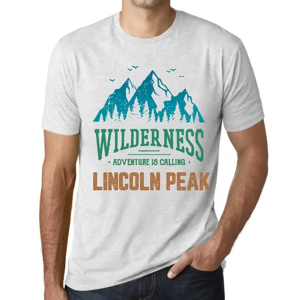 Men's Graphic T-Shirt Wilderness, Adventure Is Calling Lincoln Peak Eco-Friendly Limited Edition Short Sleeve Tee-Shirt Vintage Birthday Gift Novelty