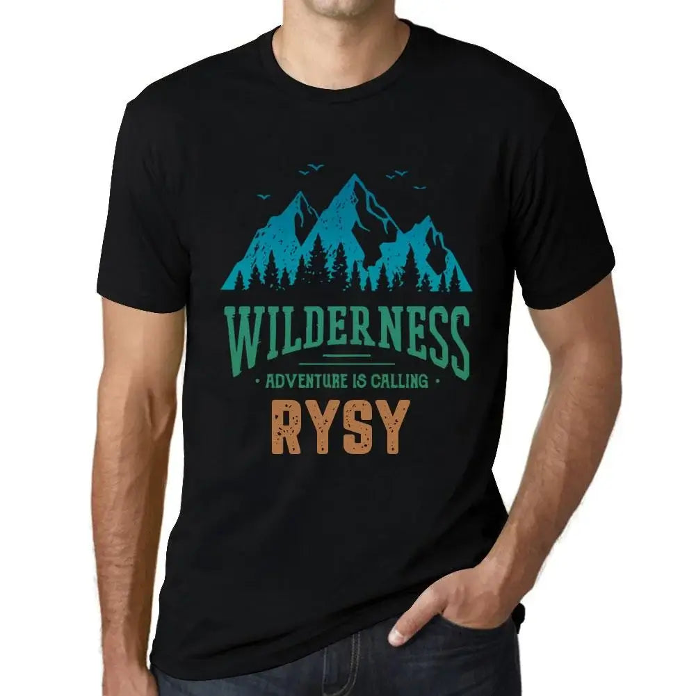 Men's Graphic T-Shirt Wilderness, Adventure Is Calling Rysy Eco-Friendly Limited Edition Short Sleeve Tee-Shirt Vintage Birthday Gift Novelty