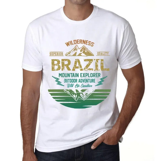 Men's Graphic T-Shirt Outdoor Adventure, Wilderness, Mountain Explorer Brazil Eco-Friendly Limited Edition Short Sleeve Tee-Shirt Vintage Birthday Gift Novelty