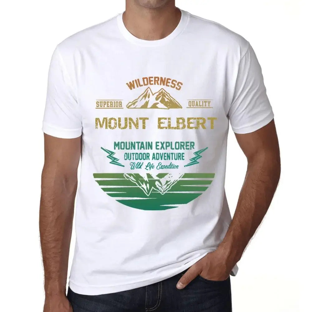 Men's Graphic T-Shirt Outdoor Adventure, Wilderness, Mountain Explorer Mount Elbert Eco-Friendly Limited Edition Short Sleeve Tee-Shirt Vintage Birthday Gift Novelty