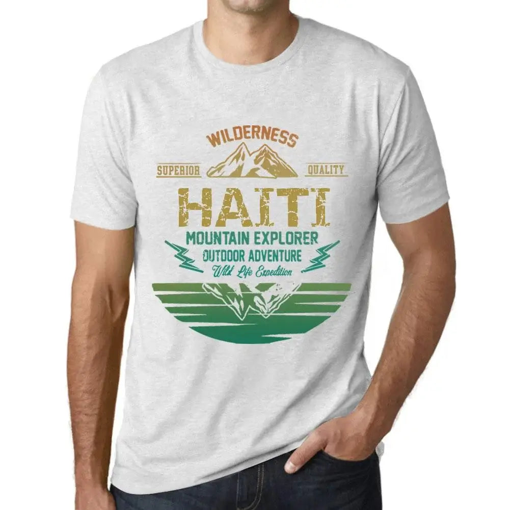 Men's Graphic T-Shirt Outdoor Adventure, Wilderness, Mountain Explorer Haiti Eco-Friendly Limited Edition Short Sleeve Tee-Shirt Vintage Birthday Gift Novelty