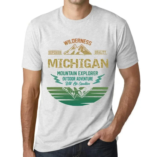 Men's Graphic T-Shirt Outdoor Adventure, Wilderness, Mountain Explorer Michigan Eco-Friendly Limited Edition Short Sleeve Tee-Shirt Vintage Birthday Gift Novelty