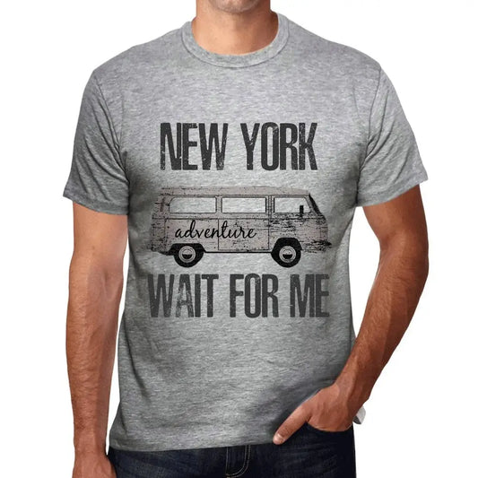 Men's Graphic T-Shirt Adventure Wait For Me In New York Eco-Friendly Limited Edition Short Sleeve Tee-Shirt Vintage Birthday Gift Novelty