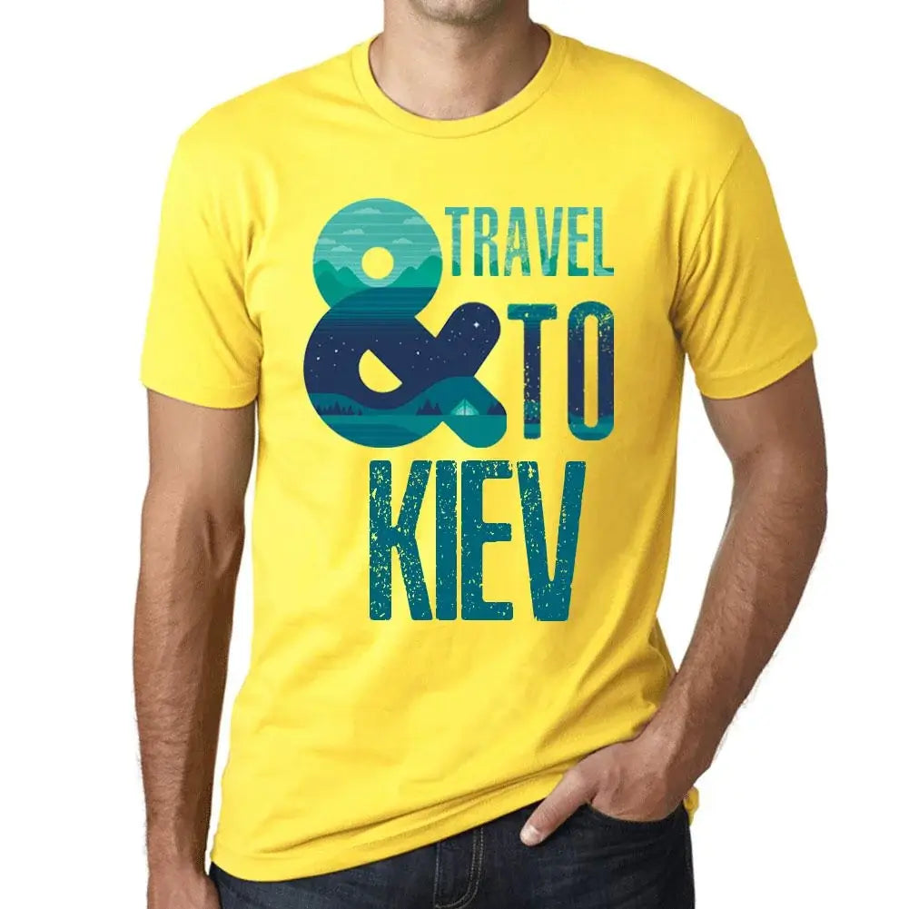 Men's Graphic T-Shirt And Travel To Kiev Eco-Friendly Limited Edition Short Sleeve Tee-Shirt Vintage Birthday Gift Novelty