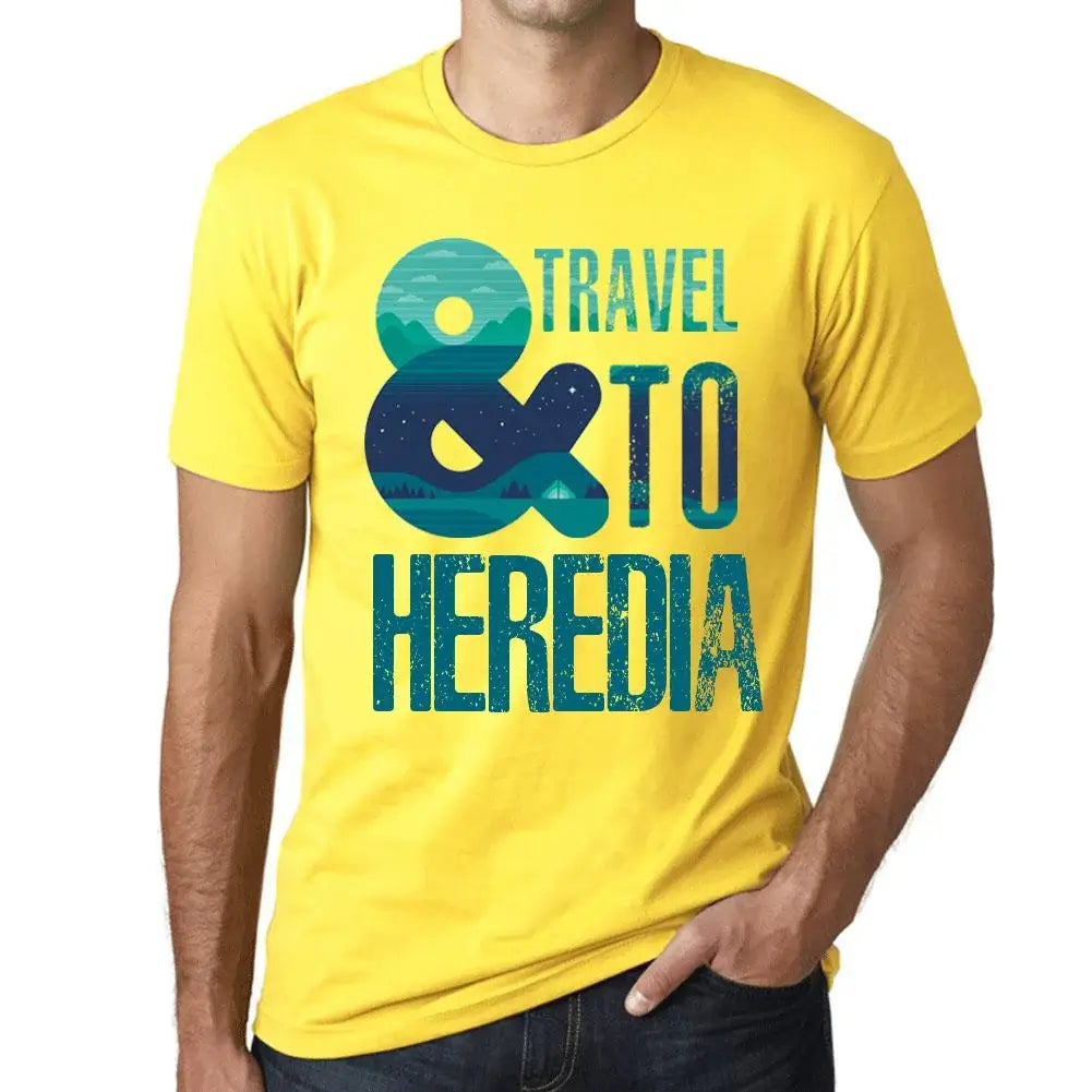 Men's Graphic T-Shirt And Travel To Heredia Eco-Friendly Limited Edition Short Sleeve Tee-Shirt Vintage Birthday Gift Novelty