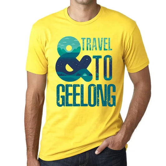 Men's Graphic T-Shirt And Travel To Geelong Eco-Friendly Limited Edition Short Sleeve Tee-Shirt Vintage Birthday Gift Novelty